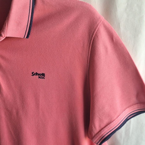Schott NYC XXL Pearl Snap Pique Polo Shirt like new, dusty pink