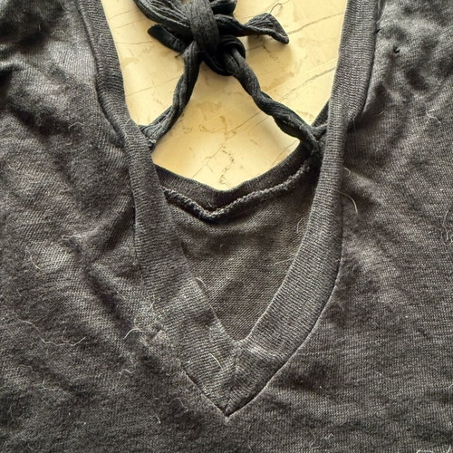 Black see-through blouse used, size M