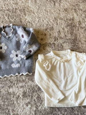 SHEIN velour sweater and blouse 86 cm like new