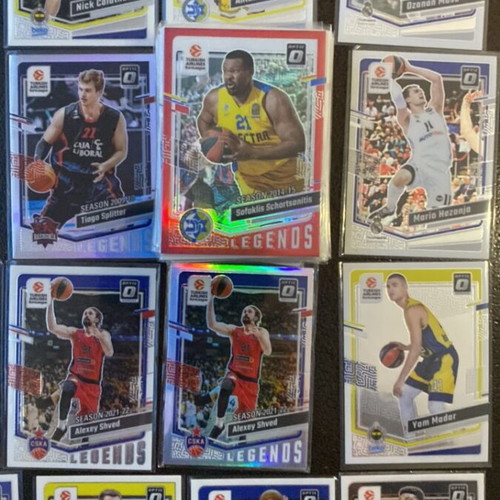 EuroLeague Donruss 2024 Optic Cards new, 50 singles + 4 doubles