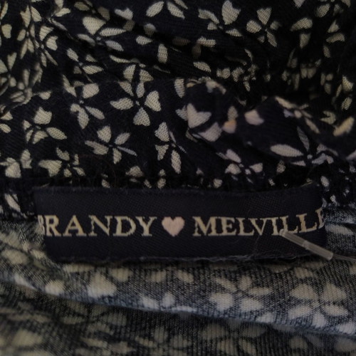 Brandy Melville Maura black floral top one size new