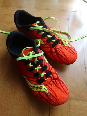 Saucony Track Spikes Size 37 Like New, Red Orange