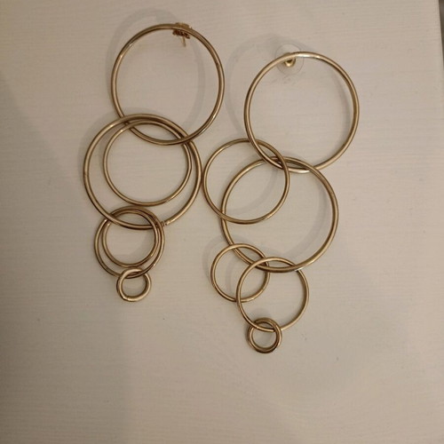 Earrings hoops braided together like new
