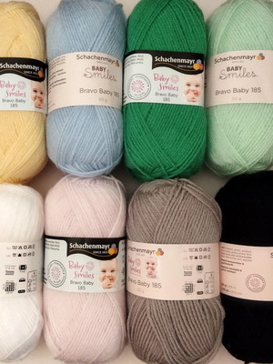 Baby Smiles Schachenmayr Coats hypoallergenic knitting yarn set, 8 pcs