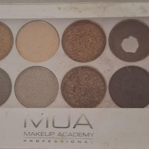 MUA eyeshadow palettes used, set of 2 pieces