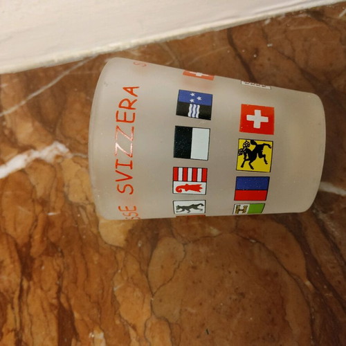 Swiss souvenir shot glass 6cm unused