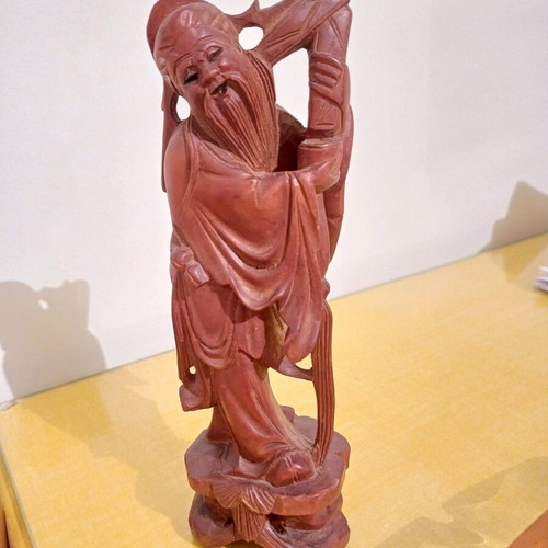 Sculpture God Fukurokuju or Jurojin like new, Japanese symbol of longevity