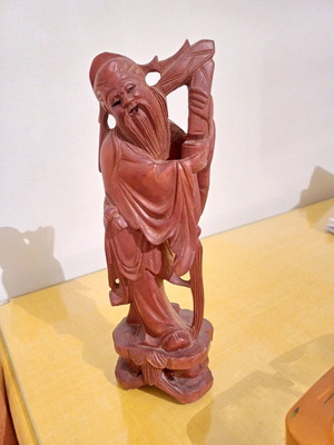 Sculpture God Fukurokuju or Jurojin like new, Japanese symbol of longevity
