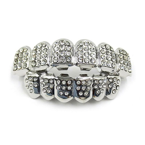 Grillz Silver Bling Bling new hip-hop set