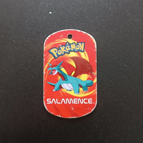 Salamence Pokemon metal tag 2006 used