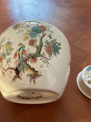 Large jar with lid Royal Cauldon English antique 1950-60 in excellent condition