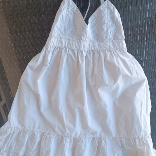 Benetton white boho summer dress for girls 8-9 years like new