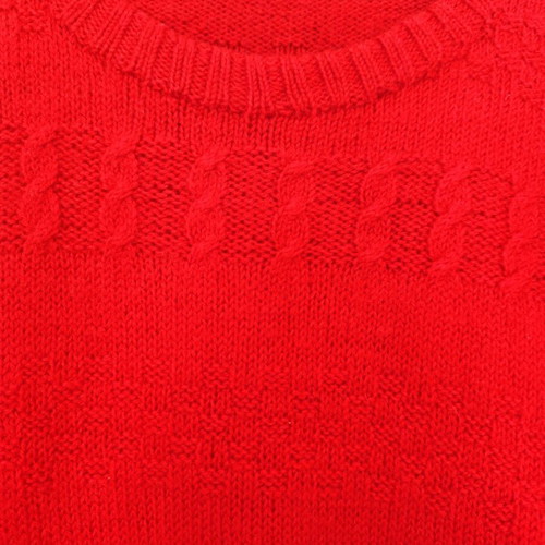 Vintage handmade sweater from Scotland new, red, size L