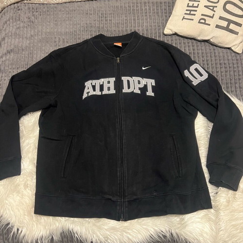 Nike Hoodie Athletic Dept size XXL like new, black athletic zip-up sweatshirt