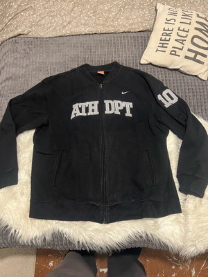 Nike Hoodie Athletic Dept size XXL like new, black athletic zip-up sweatshirt