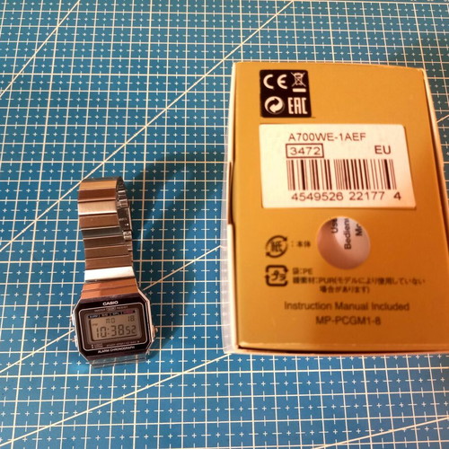 Casio Vintage A700WE-1AEF digital watch, silver, unisex