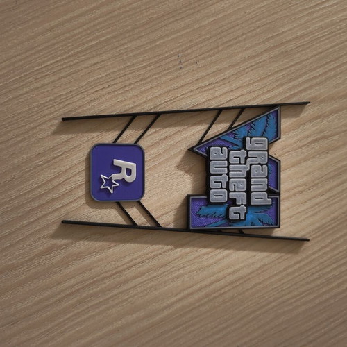 GTA VI Rockstar Games Emblem for PS5 new, Vice City vibes