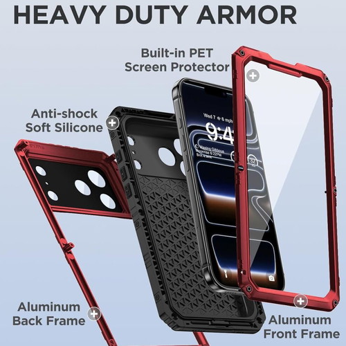 Beeasy case for iPhone 17 Pro, IP68 waterproof, shockproof aluminum armor with protector, new