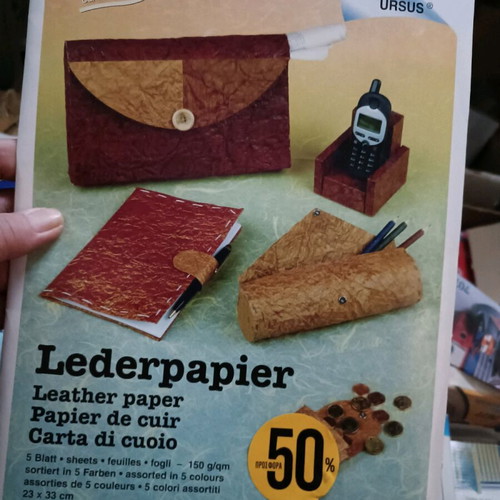 Leather Texture Craft Paper 5 Sheets Size 25x35 cm new