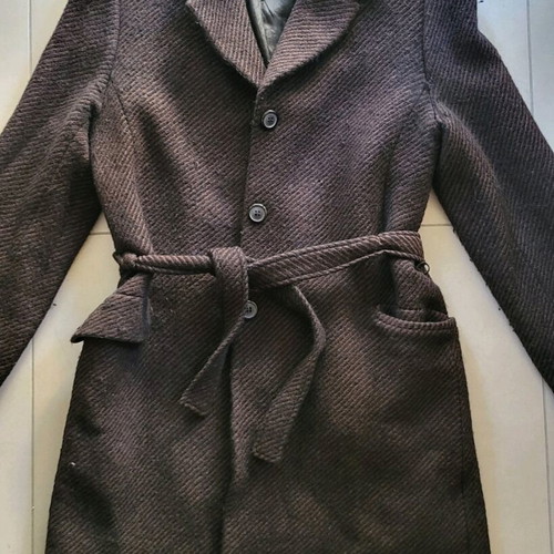Woolen vintage coat like new, Miss Simbolo, black and brown