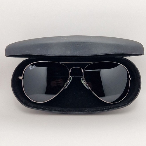 Ray-Ban Aviator Large Metal RB3025 sunglasses like new, green crystal lenses
