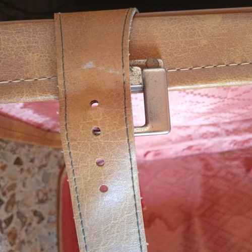Vintage suitcase used, brown, 1960s