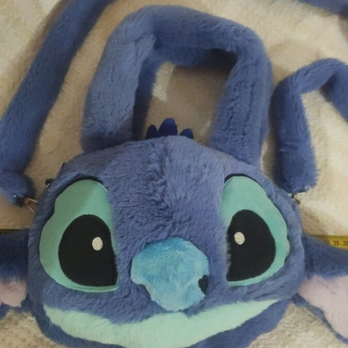 Stitch plush bag like new, large size, blue