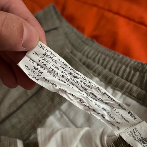 Zara Micro-Check Patterned Chino Pants, Size M