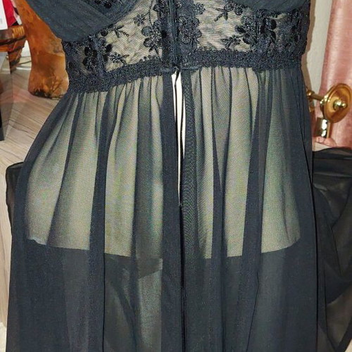 Lascana Negligee Temptation Black Size 85D New