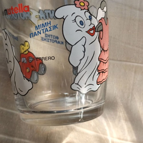 Nutella Ferrero promotional glass Fantasmotopos series like new