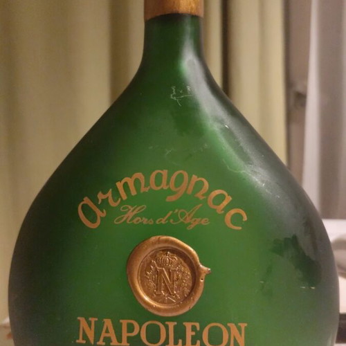Armagnac cognac bottle used J. Dupeyron Napoléon Hors d'Age