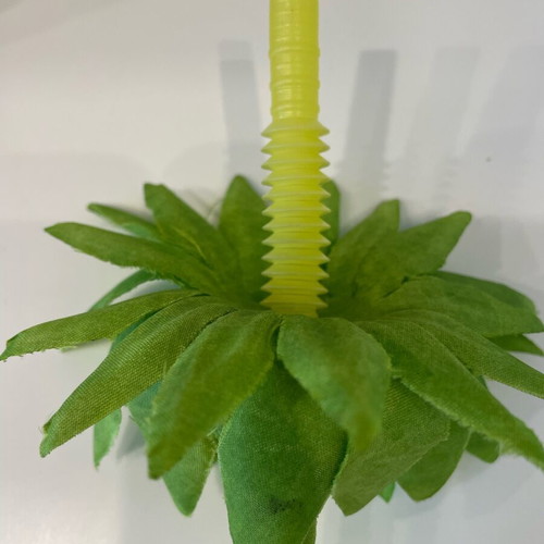 Pineapple plastic cup with lid and straw like new 560ml