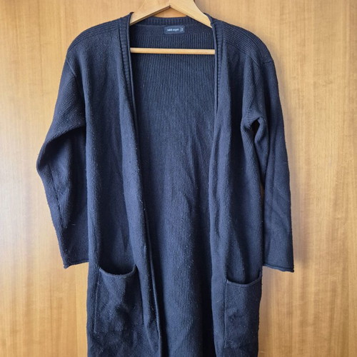 Wool cardigan, black, size S/M, 3/4 sleeves
