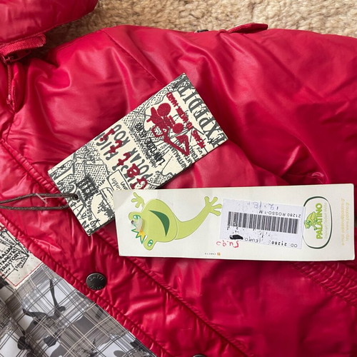 Gatti children's jacket red new with hood and fur