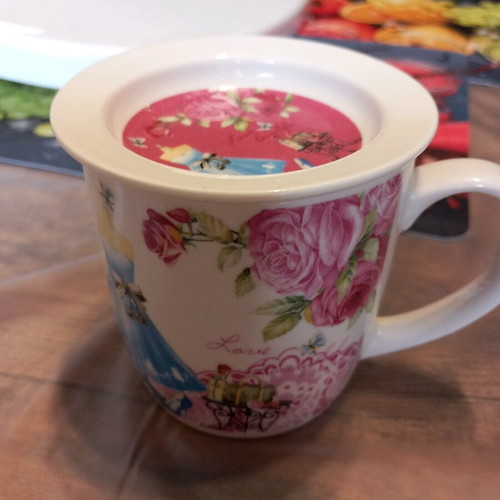 Tea cup used romantic style with saucer