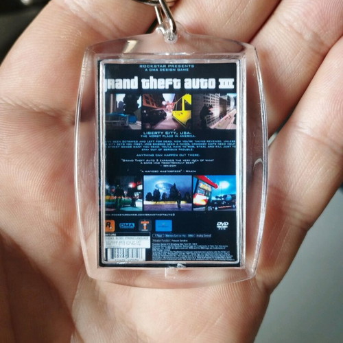 GTA 3 PS2 acrylic keychain