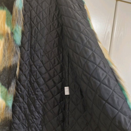Ecological fur like new, size medium-large, multicolored