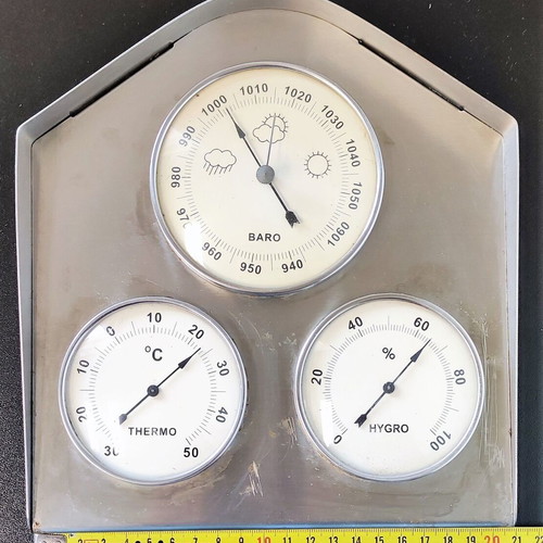Inox Weather Station thermometer, barometer, hygrometer like new