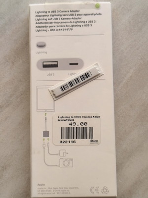 Apple Lightning to USB 3 Camera Adapter