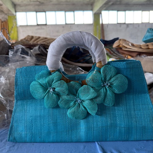 Handbag new, handmade, turquoise