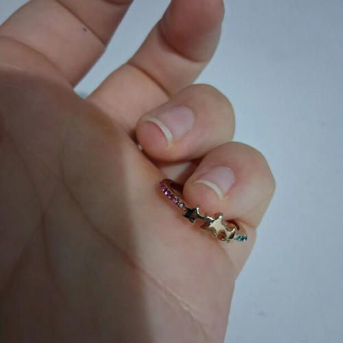 Avon ring 17.7 mm used, multicolor and gold
