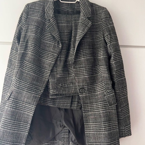 Women's check blazer and pants set used