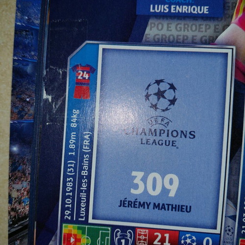 Topps Champions League sticker album used 2015-2016