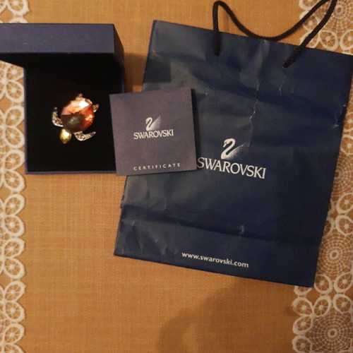 Swarovski turtle brooch new, collectible