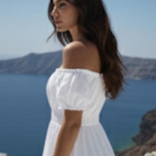 White summer thin dress new, size S