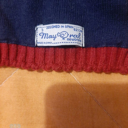 Children's hat and scarf set used, dark blue