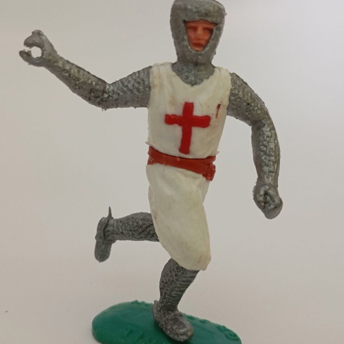 Timpo Toys medieval knights 2 figures used, 1970s