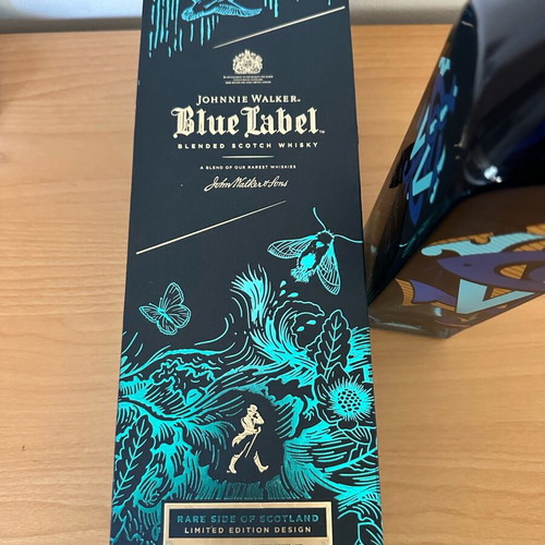 Johnnie Walker Blue Label Limited Edition empty bottle used with box