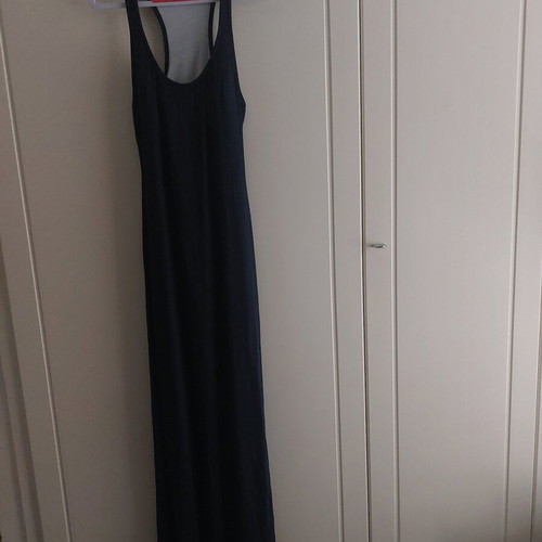 Elastic maxi cotton dress size XS/S like new, blue