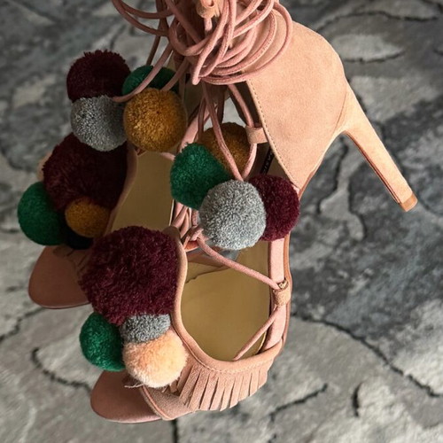 Zara sandals new size 39 beige multicolor 10 cm heel